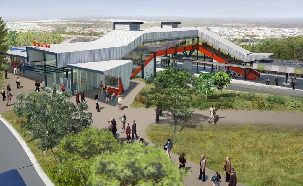An artist’s impression of the proposed Springfield Central train station. An artist’s impression of the proposed Springfield Central train station.